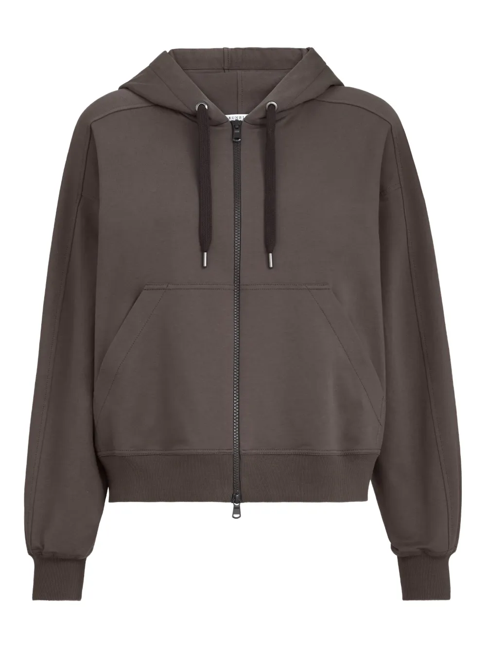 Brunello Cucinelli zip-fastening hoodie - Marrone