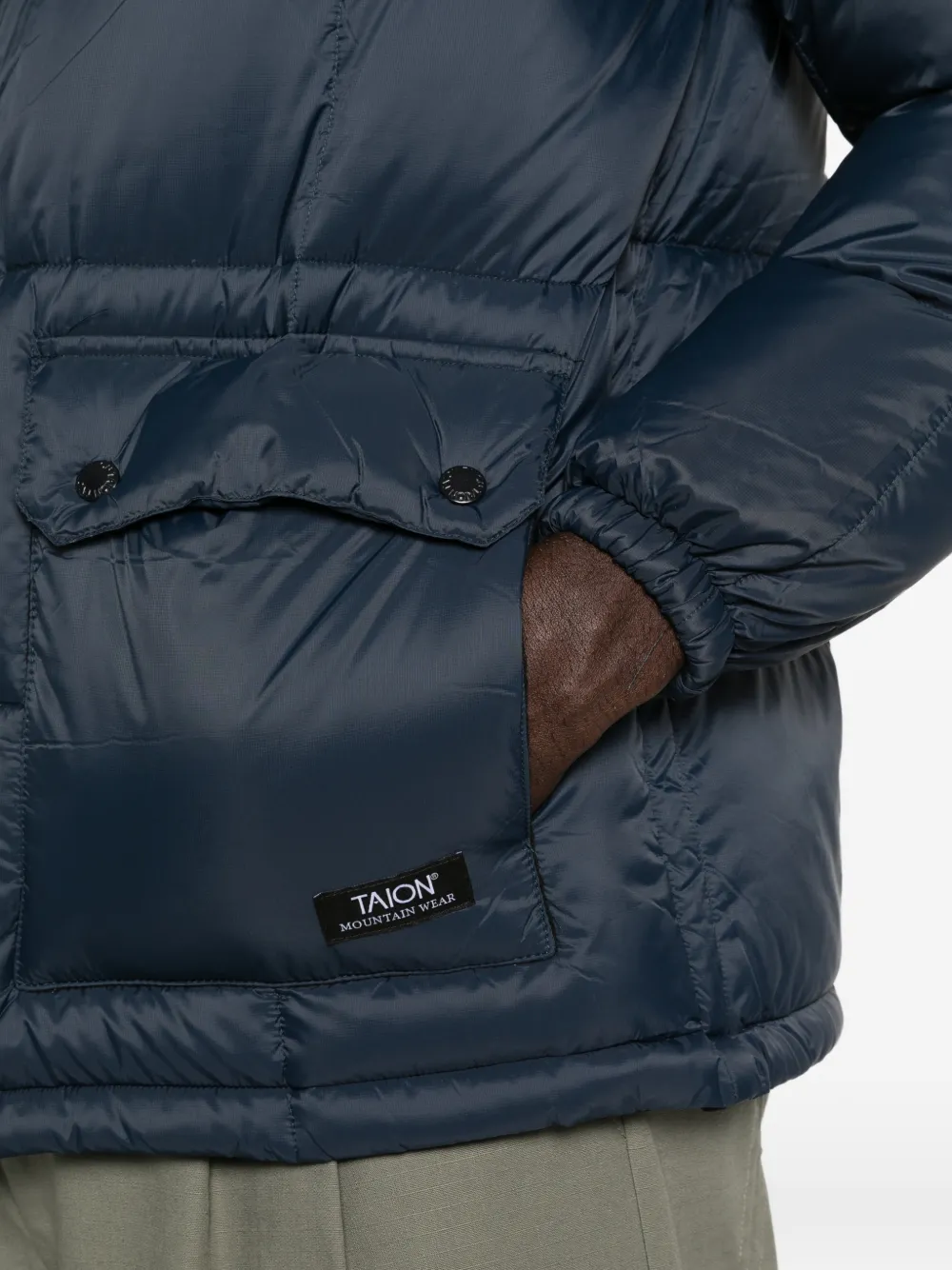 Taion Donsjack met capuchon Blauw