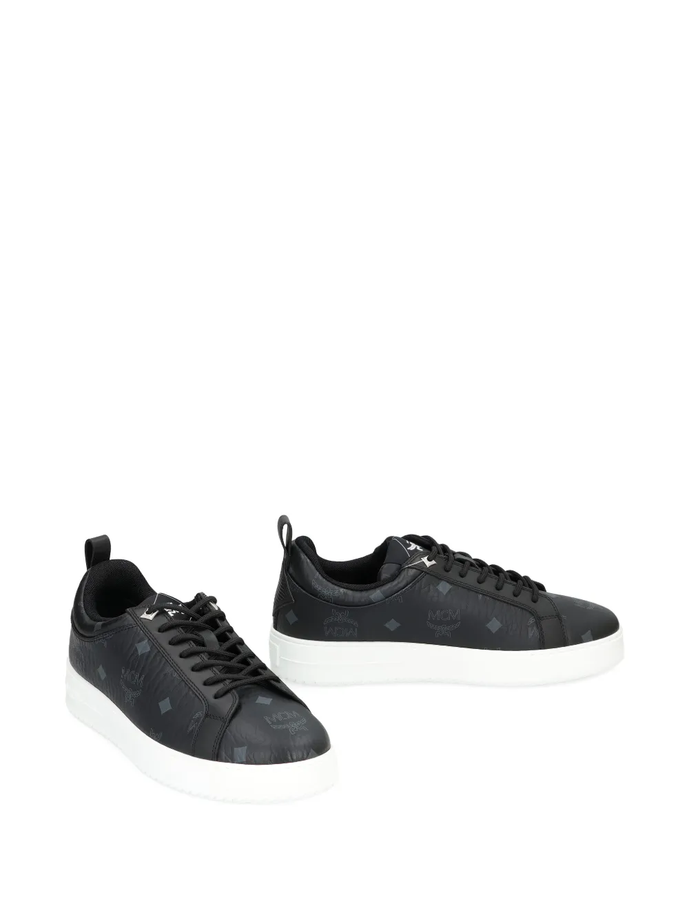 MCM Visetos-monogram padded sneakers - Zwart