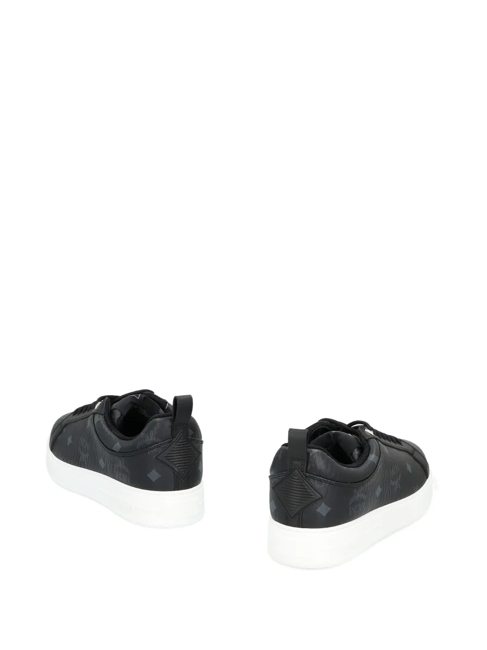 MCM Visetos gewatteerde sneakers met monogram Zwart