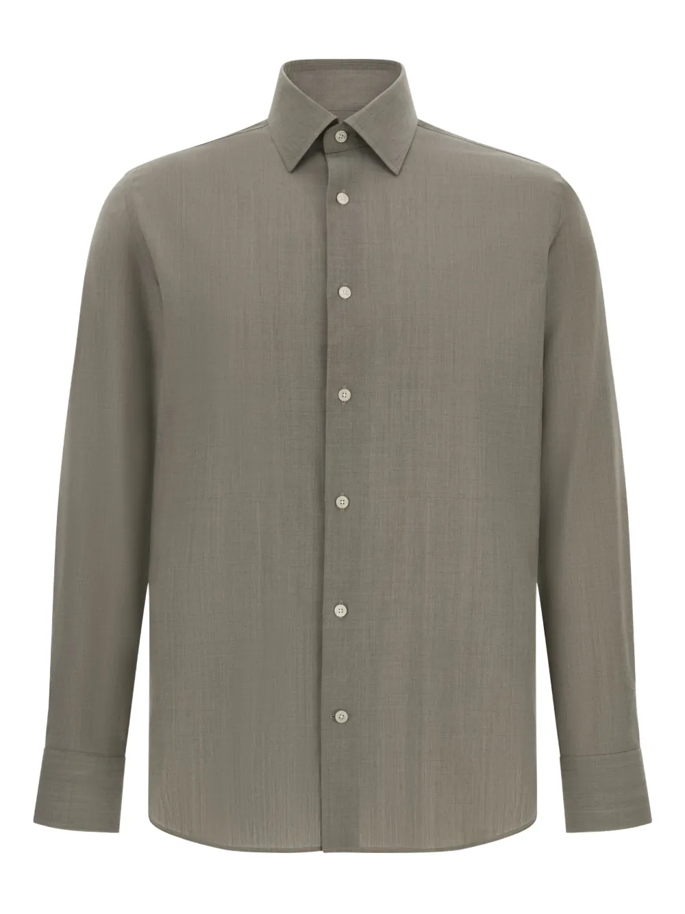Boggi Milano collar wool shirt - Grigio
