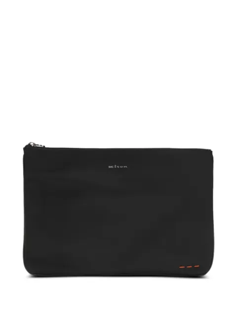 Kiton zip-fastening clutch bag