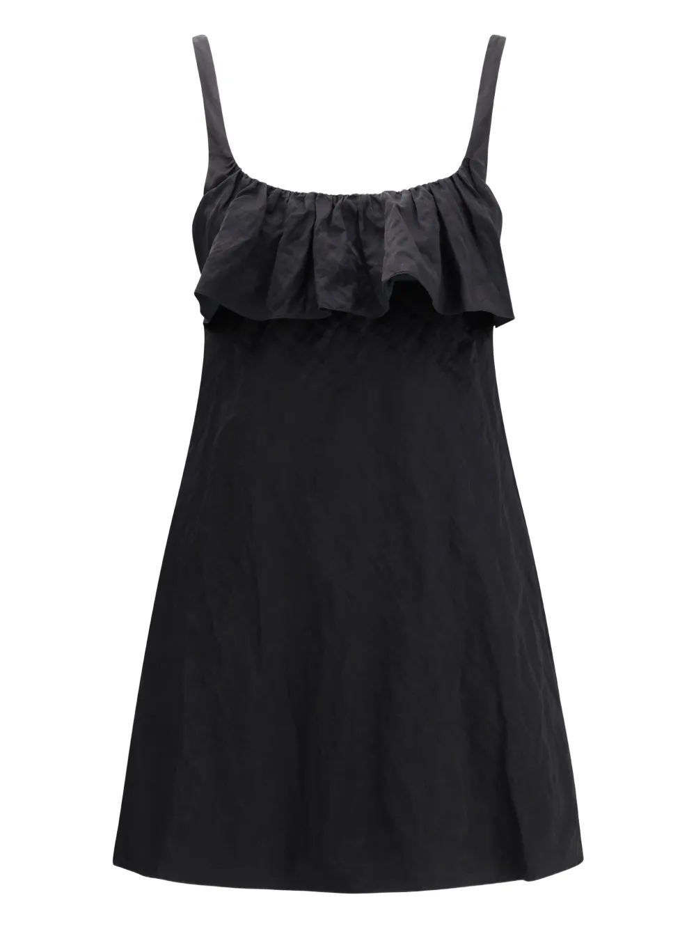 Chloé ruffled backless mini dress - Nero