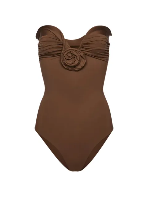 Magda Butrym ruffled flower-detail swimsuit