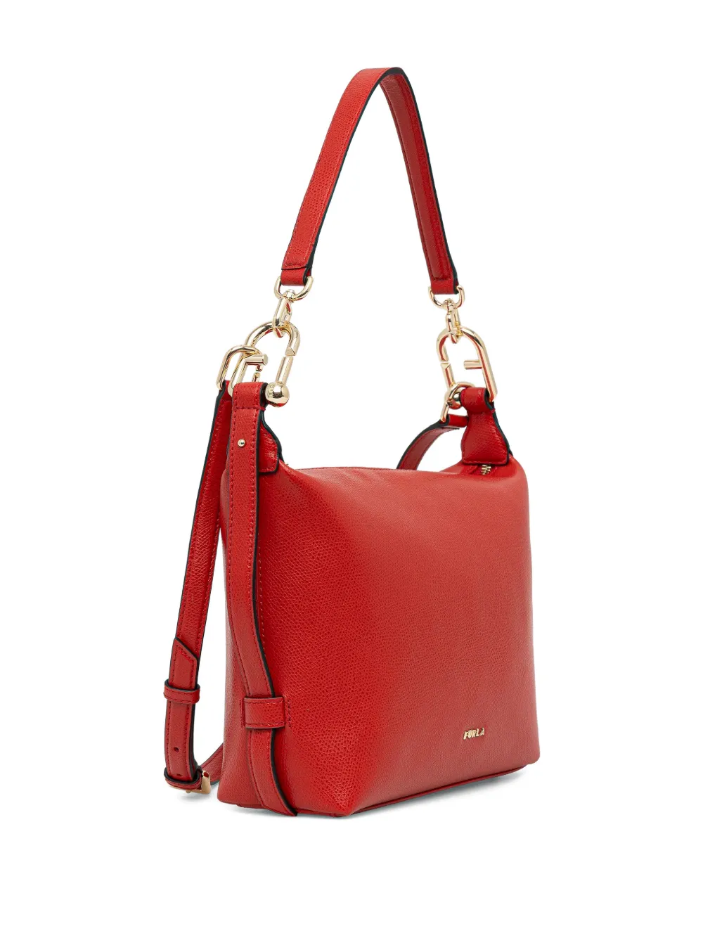 Furla Tonie leren mini-crossbodytas Rood