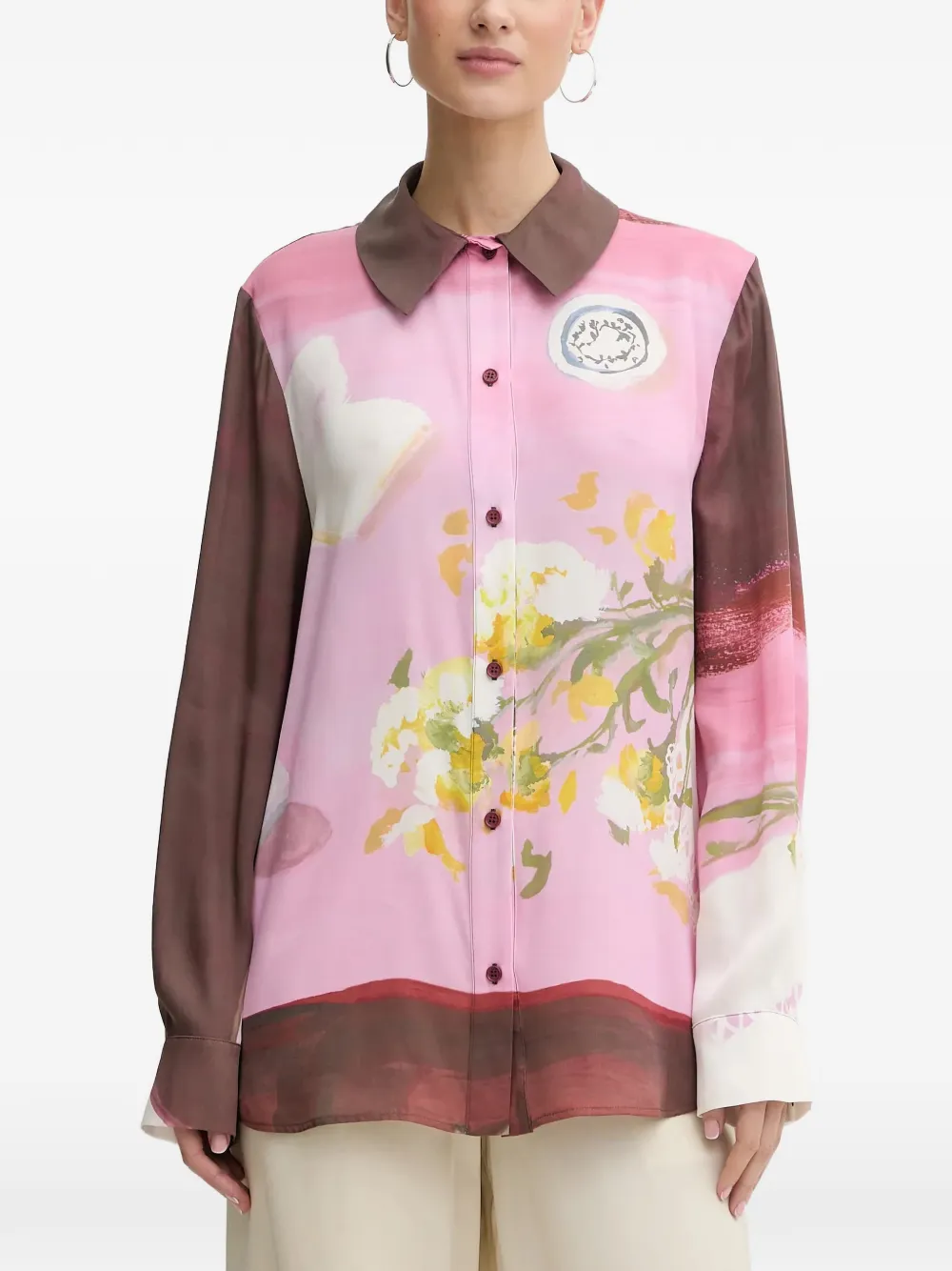 Stine Goya floral-print shirt - Rosa