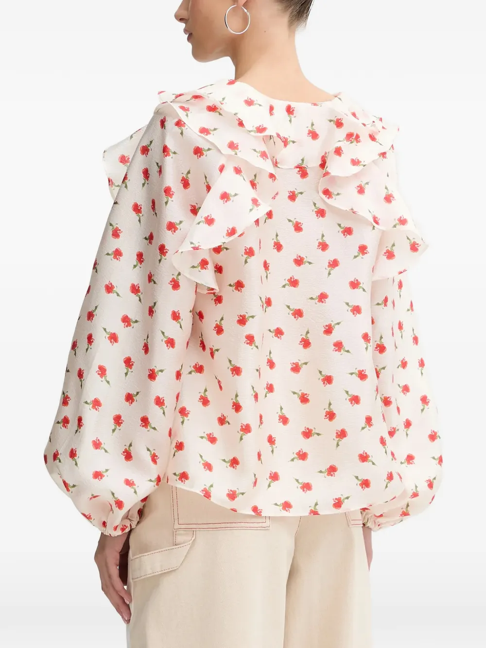 Stine Goya Shirt met bloemenprint Beige