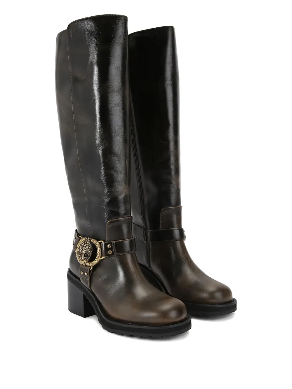 Kurt Geiger London embellished block-heel boots Bruin