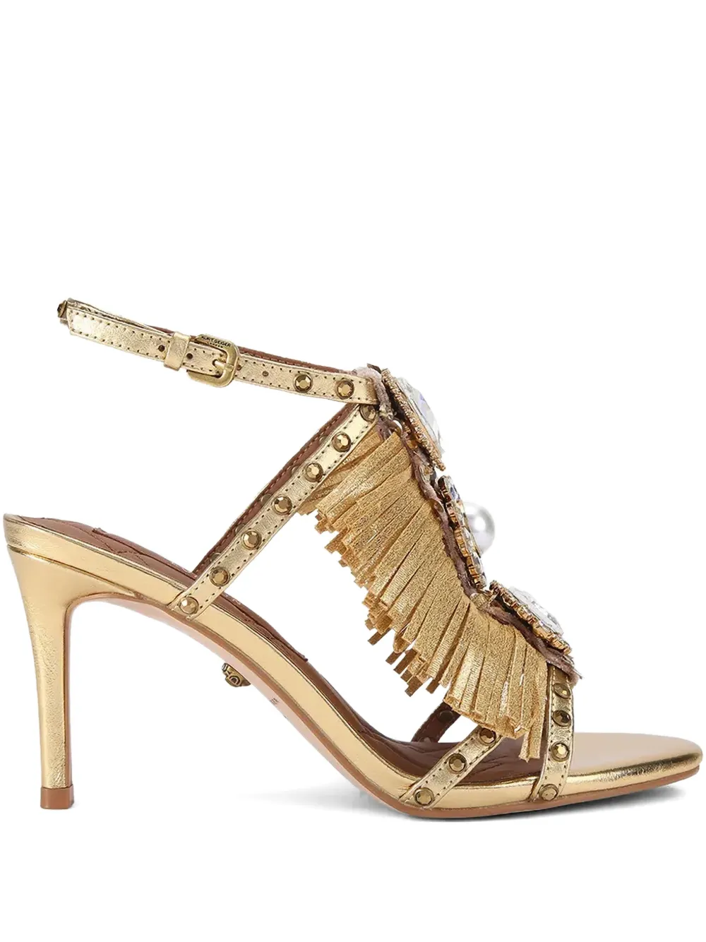 Kurt Geiger London fringed embellished sandals - Oro
