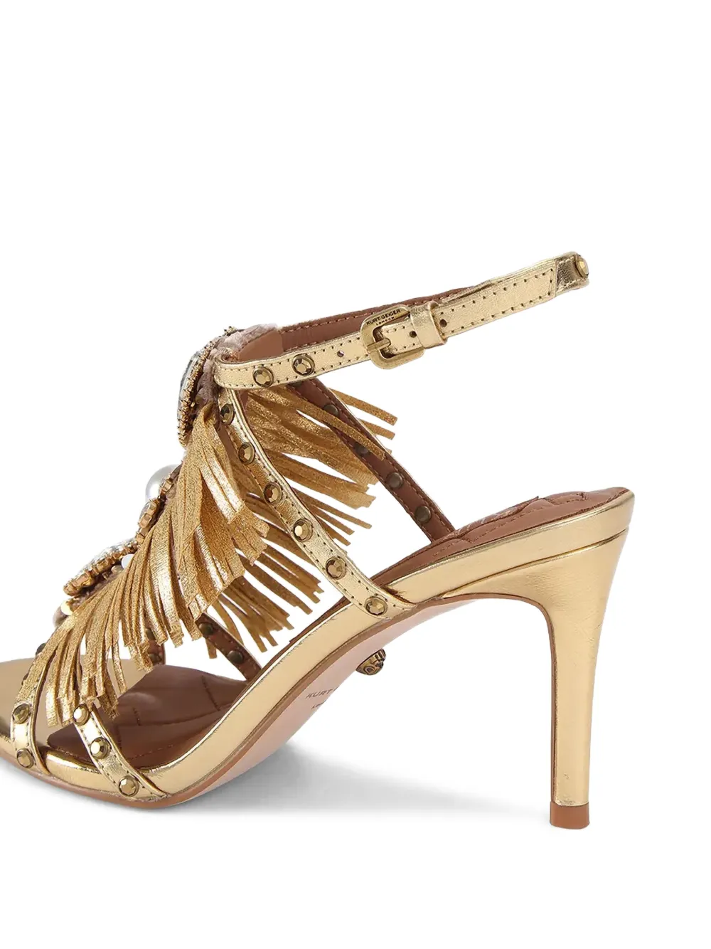 Kurt Geiger London Sandalen verfraaid met franje Goud