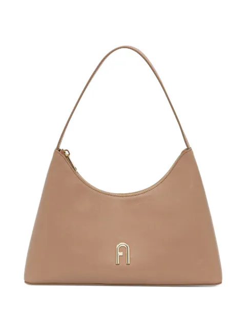 Furla logo-detail leather tote bag