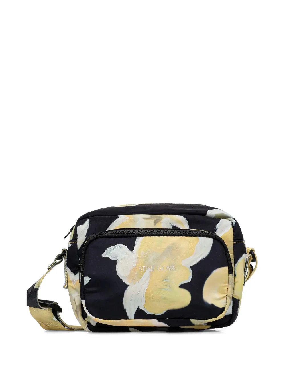 Stine Goya floral-pattern crossbody bag - Nero