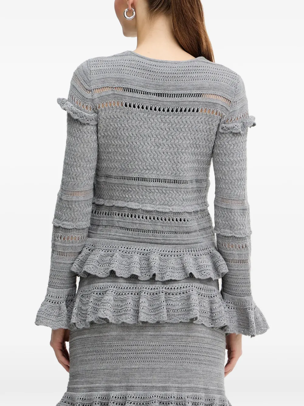  Luisa Spagnoli Martesana Ruffled Sweater - Grey 