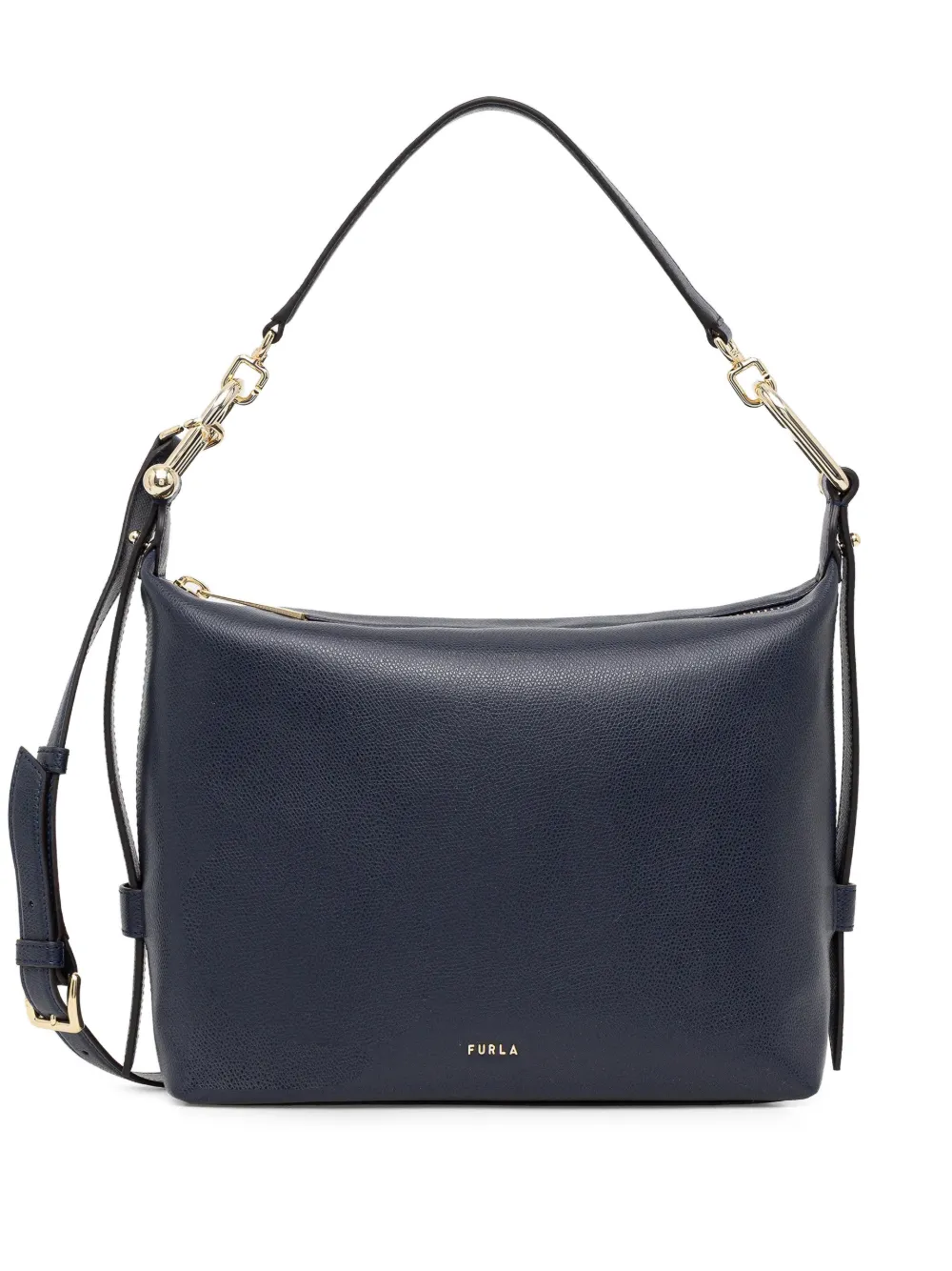 Furla M Tonie hobo leather crossbody bag - Blu