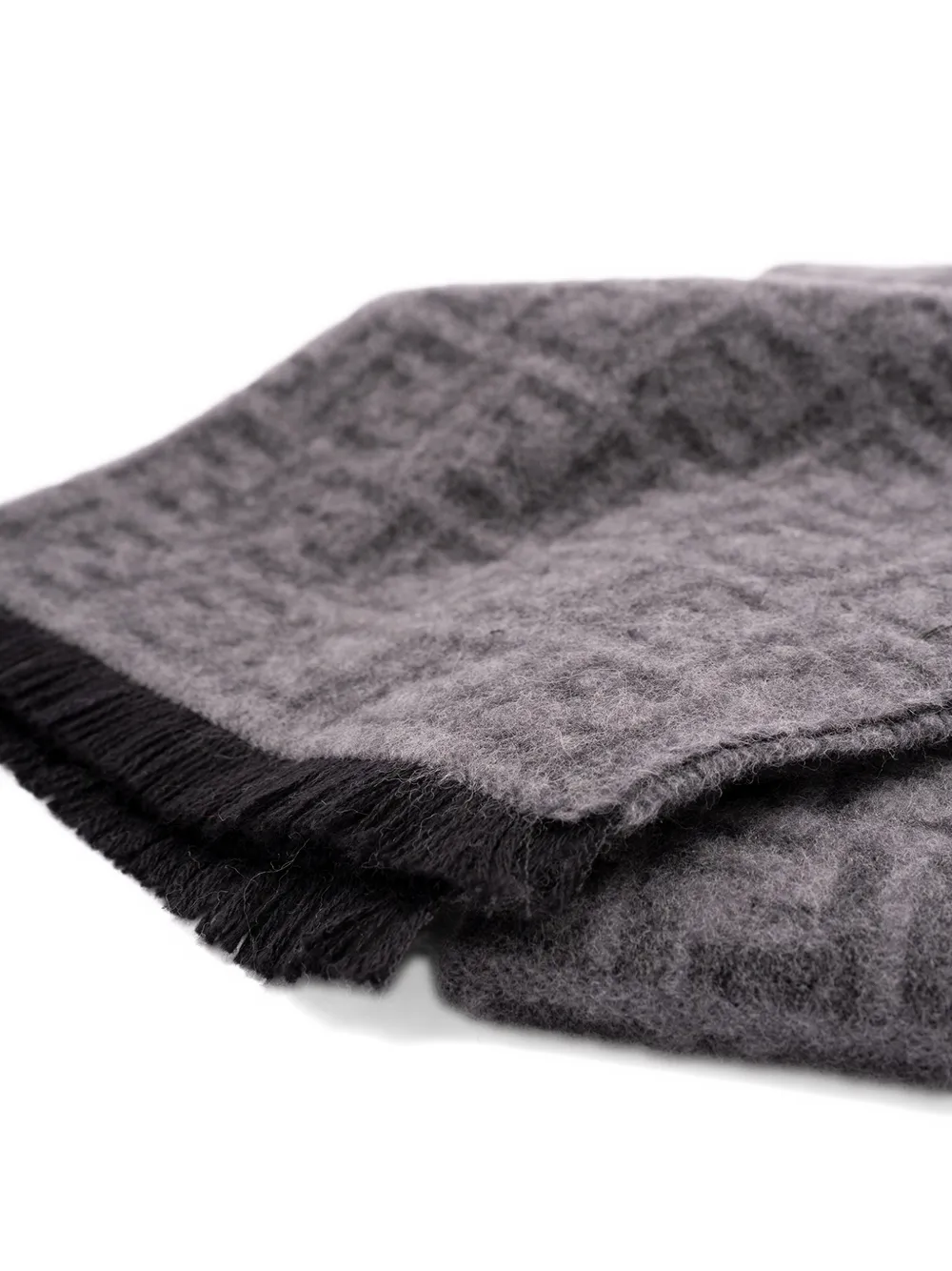 FENDI logo-monogram fringed scarf | Image 2