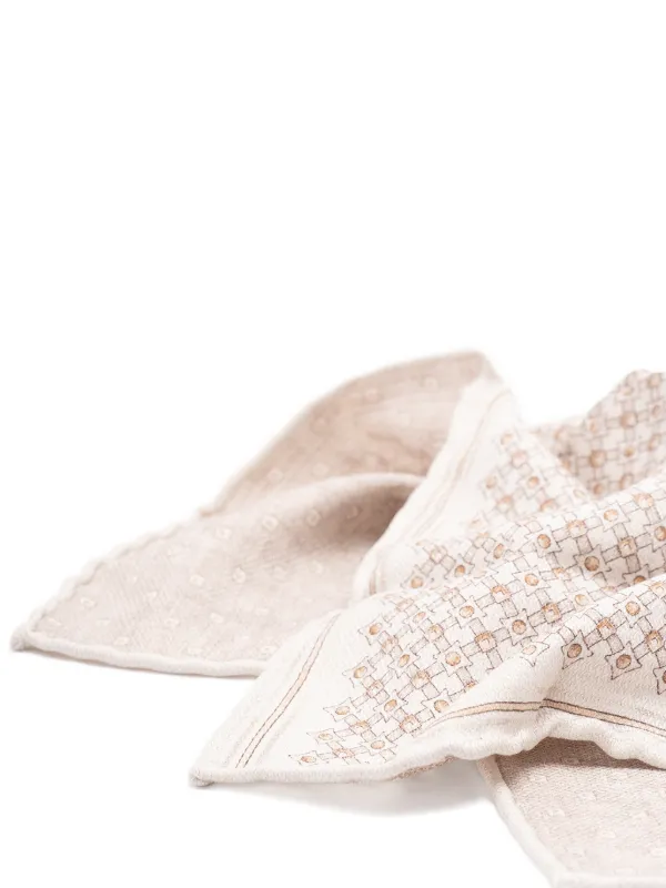 新品 Brunello Cucinelli フローラル シルクスカーフ Brunello Cucinelli パターン スカーフ | ニュートラル | FARFETCH JP