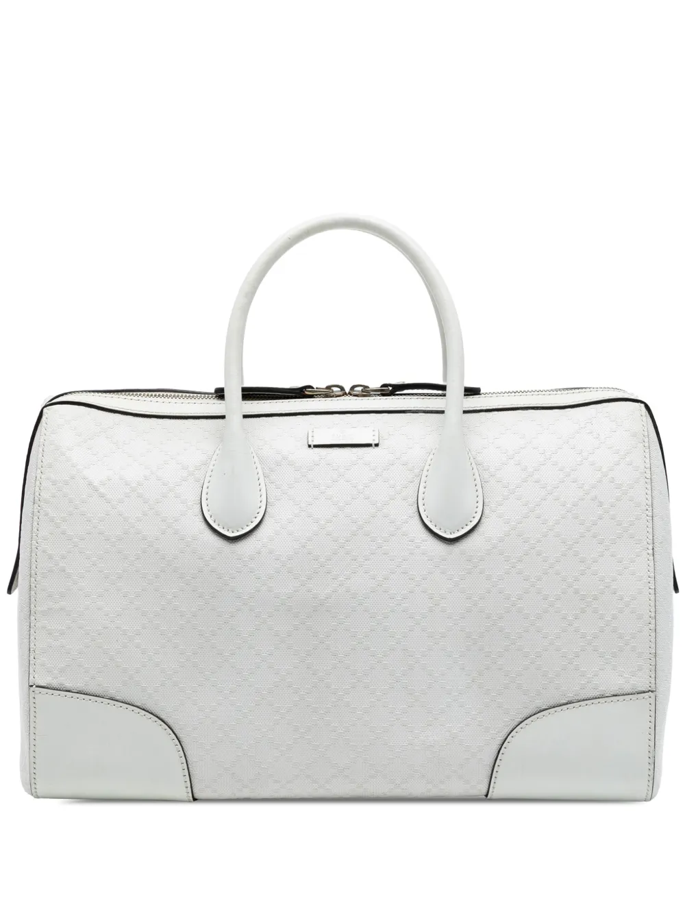 Gucci Pre-Owned Borsa a tracolla Boston Diamante in pelle 2016-2025 - Bianco