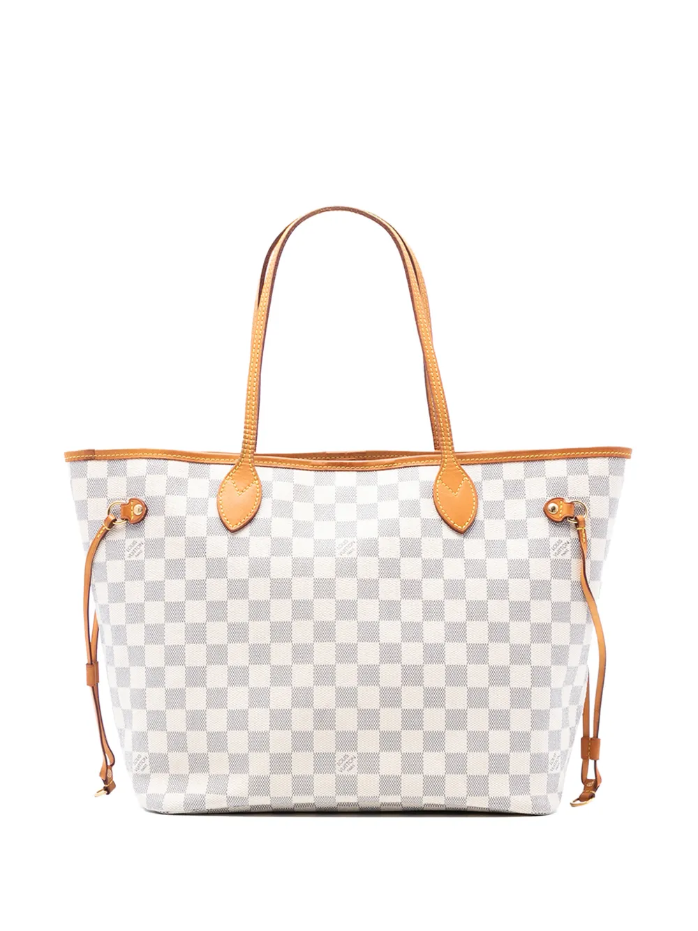 Louis Vuitton Pre-Owned Borsa tote Neverfull MM in tela Damier Azur 2013 - Bianco