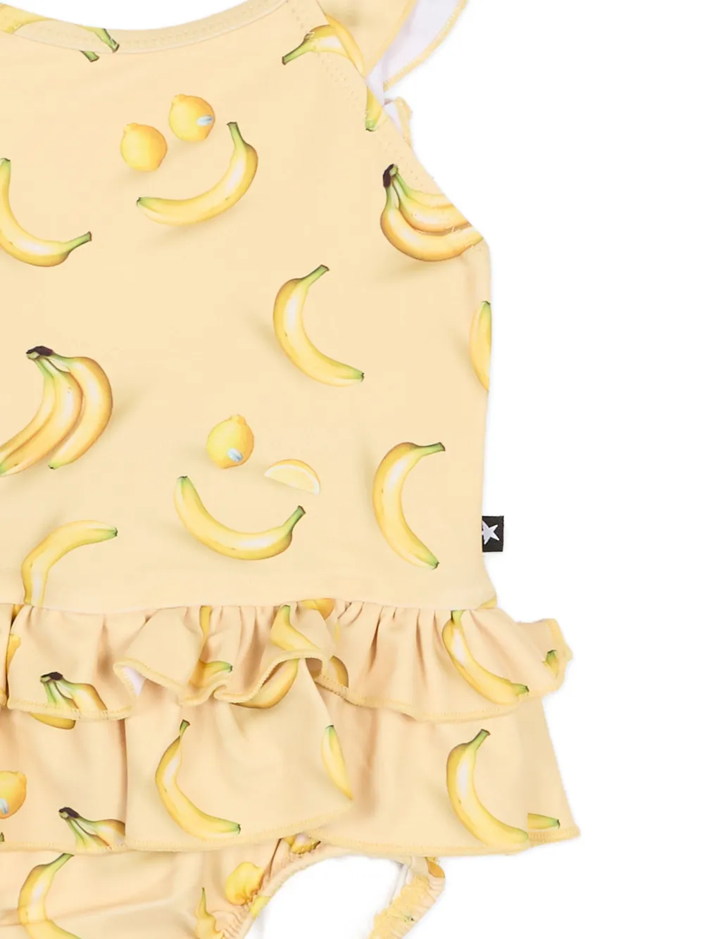  Molo Ruffled Fruit Print Swimsuit - Yellow 