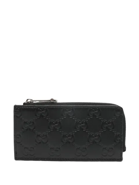 Gucci GG-embossed zipped card holder