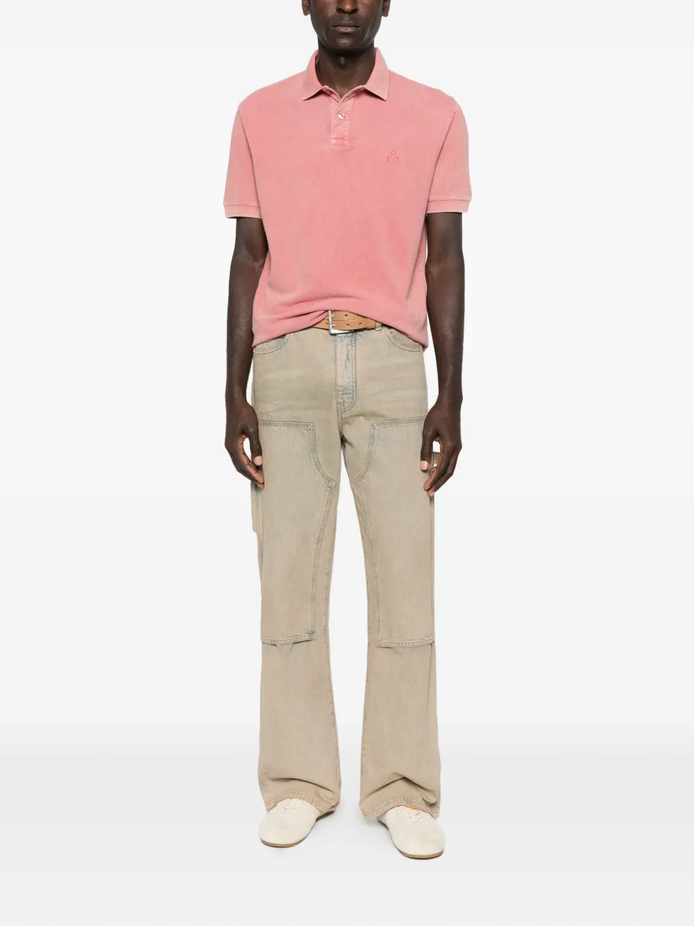 MARANT button-fastening polo shirt - Roze