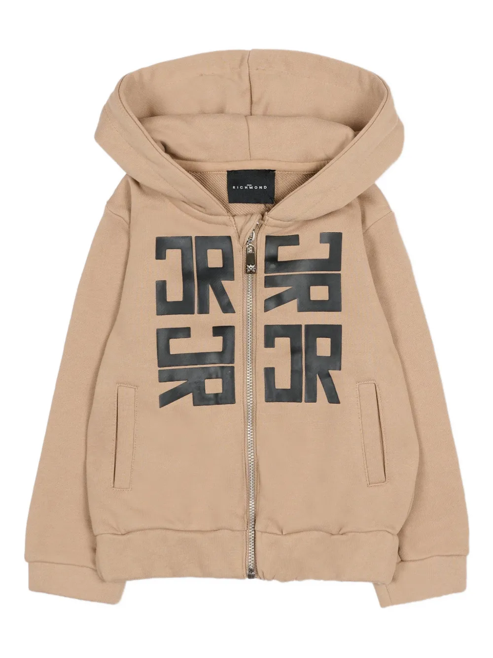 John Richmond Junior zipped hooded top - Toni neutri