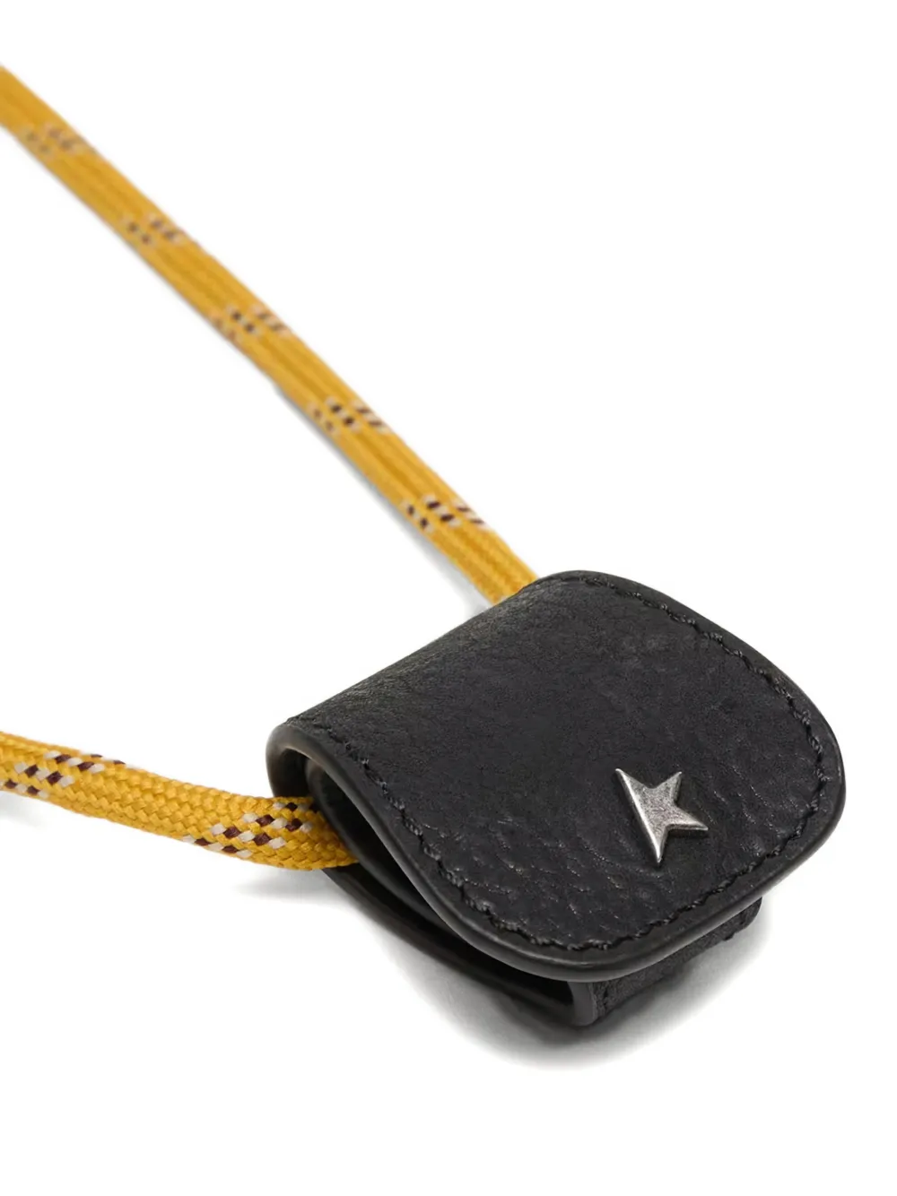 Golden Goose Star leather sunframes holder - Geel