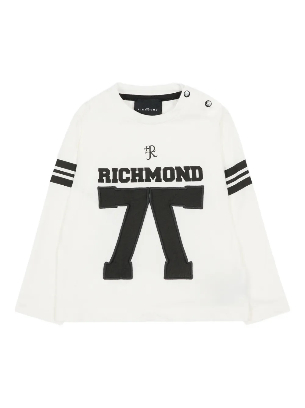 John Richmond Junior logo-print long-sleeve T-shirt - Bianco