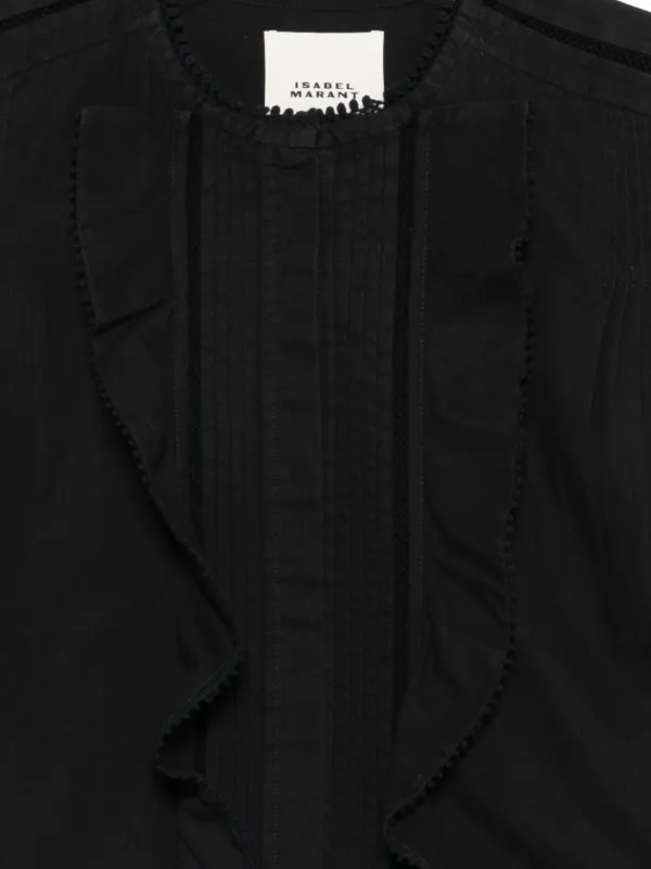 ISABEL MARANT Cubraly ラッフルシャツ | ブラック | FARFETCH JP