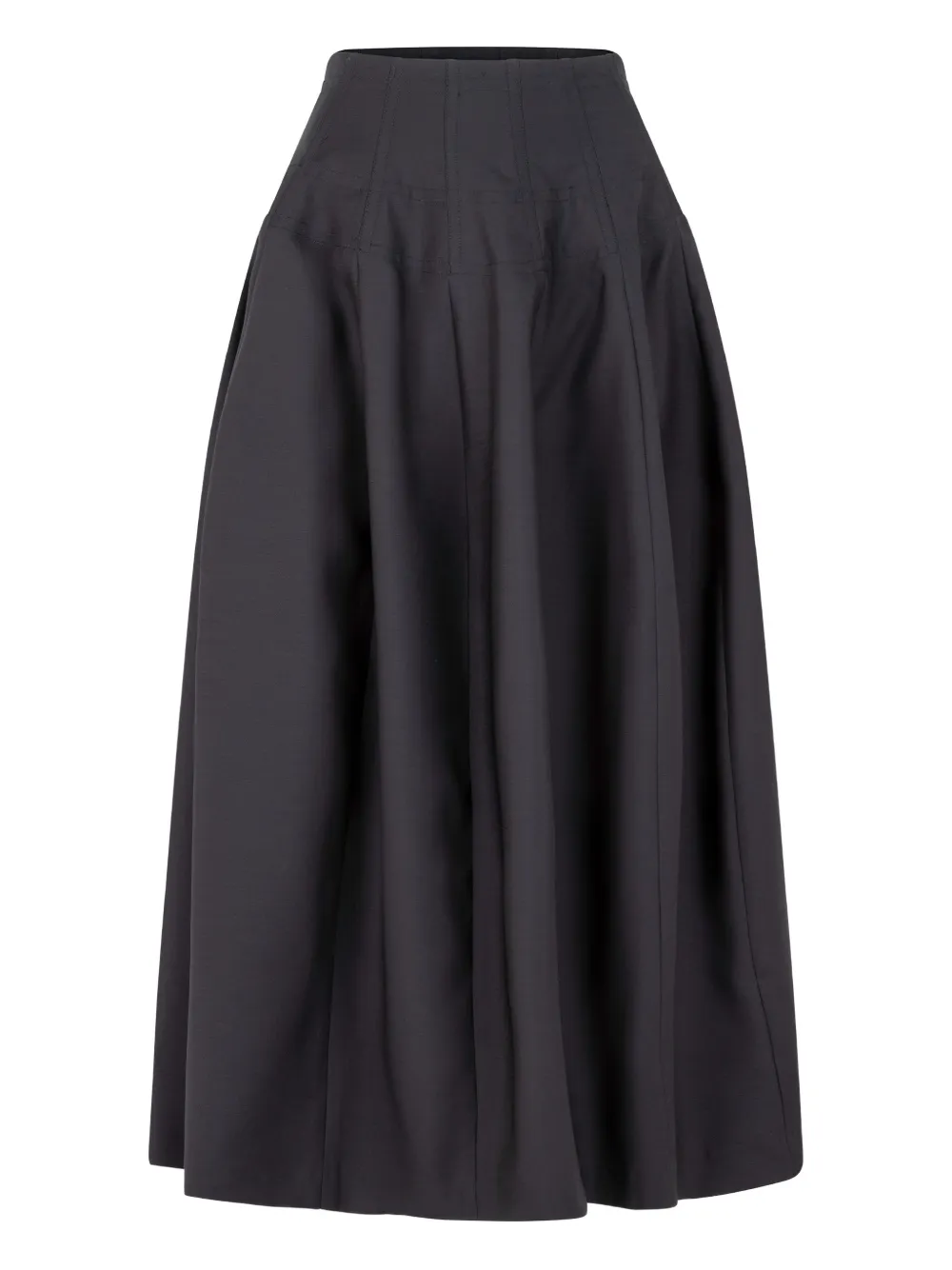 Heirlome panelled midi skirt - Nero