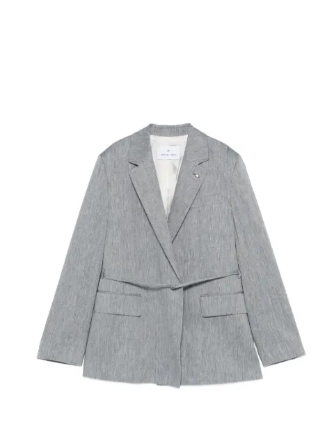 Manuel Ritz belted lapel-collar jacket