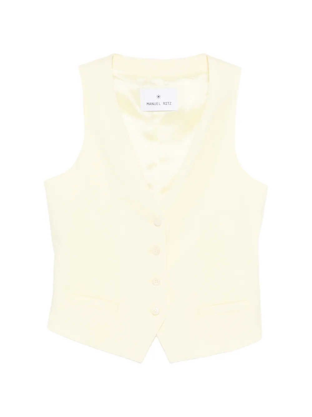 Manuel Ritz V-neck button waistcoat - Yellow