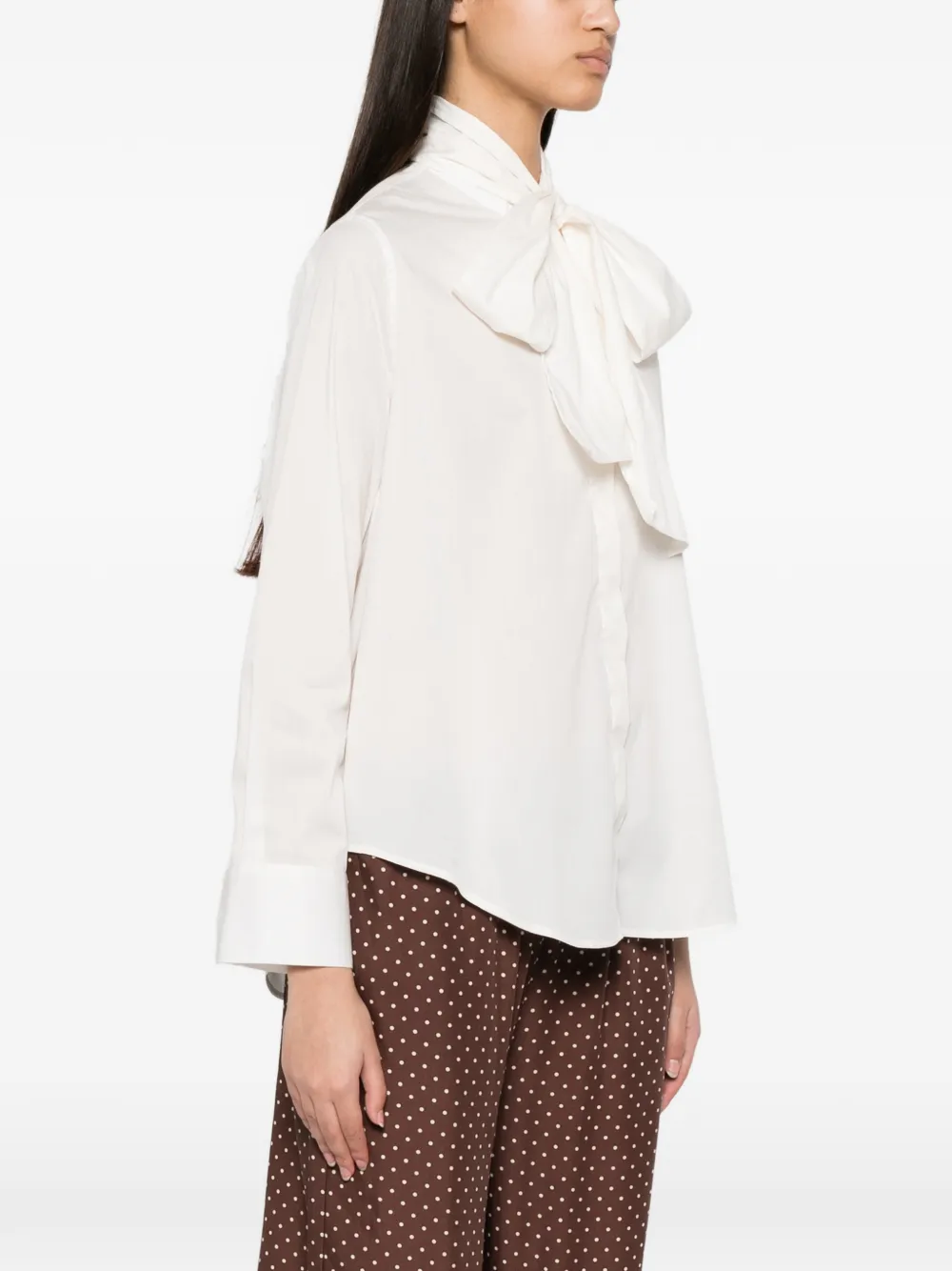  Manuel Ritz Camicia Con Fiocco - Marrone 