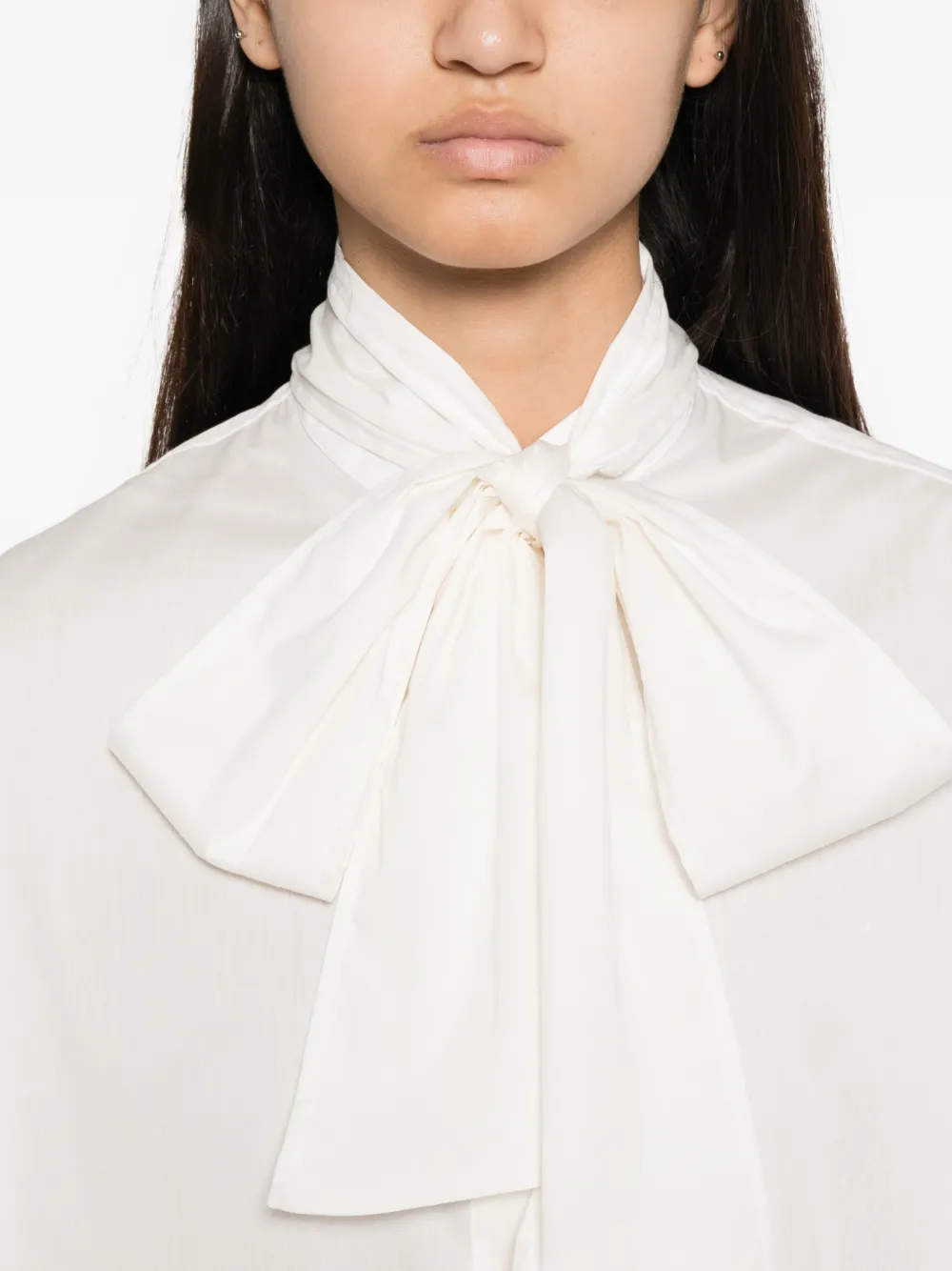 Manuel Ritz Blouse met strik Bruin