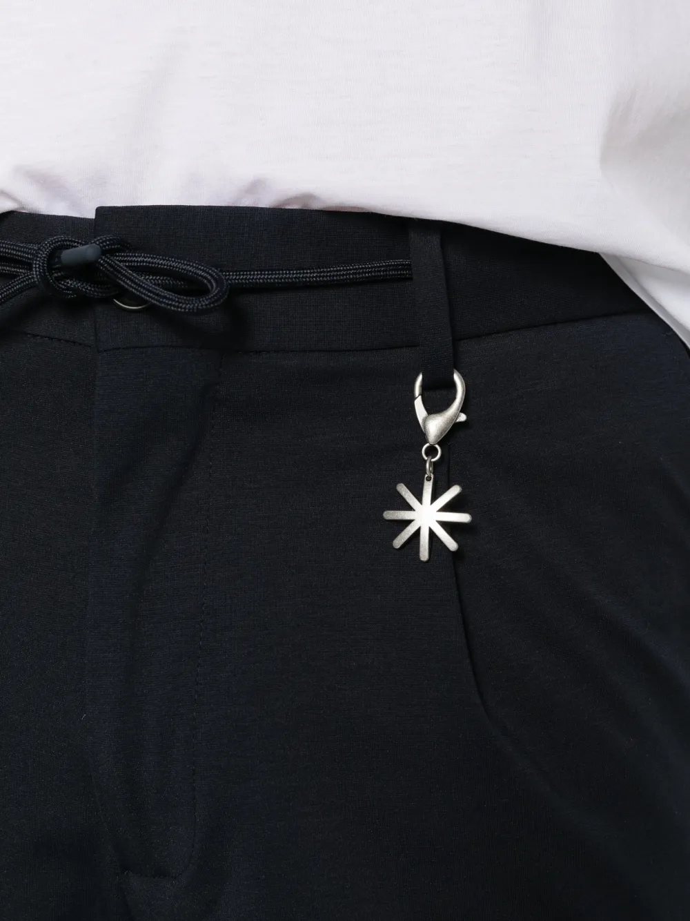 Manuel Ritz Broek met trekkoord en bedeldetail Blauw