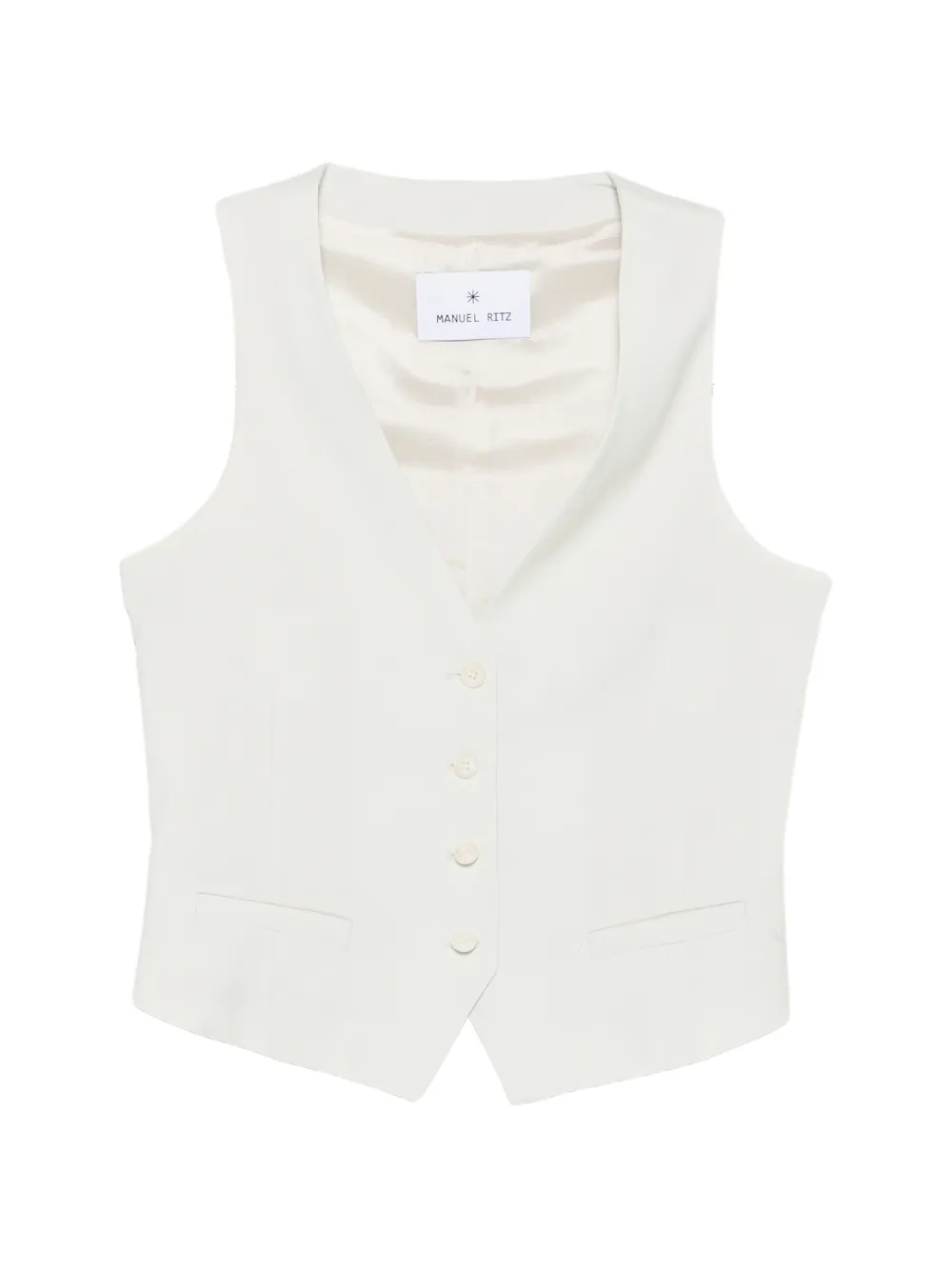 Manuel Ritz v-neck button-up waistcoat - Toni neutri