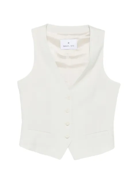 Manuel Ritz chaleco con botones y cuello en V
