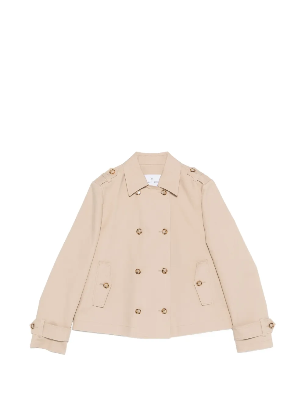 Manuel Ritz double-breasted epaulette jacket - Toni neutri