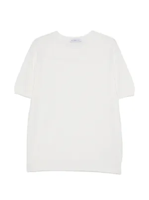 Post Archive Faction logo-print Lyocell T-shirt | White | FARFETCH