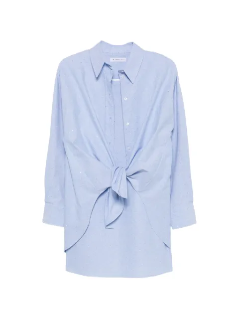 Manuel Ritz crystal-embellished tie-waist mini dress