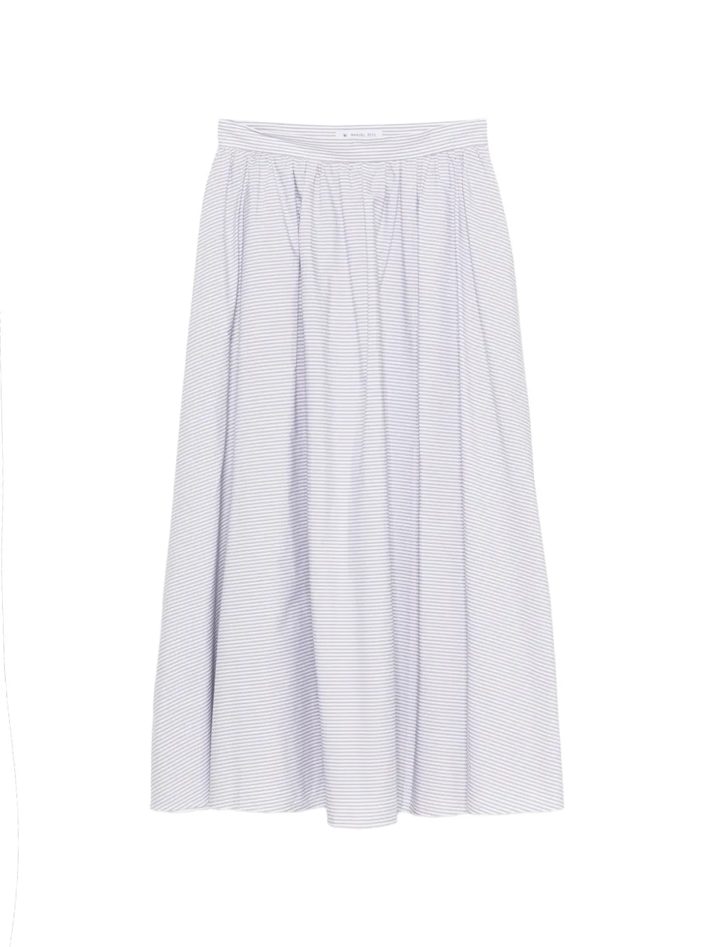 Manuel Ritz striped midi skirt - Bianco