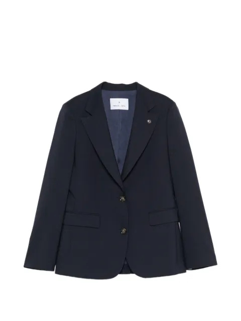 Manuel Ritz logo-pin single-breasted jacket