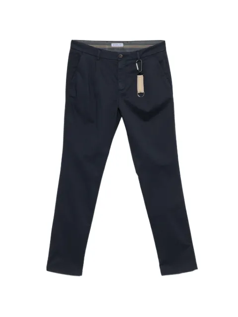 Manuel Ritz micro-texture pleated trousers