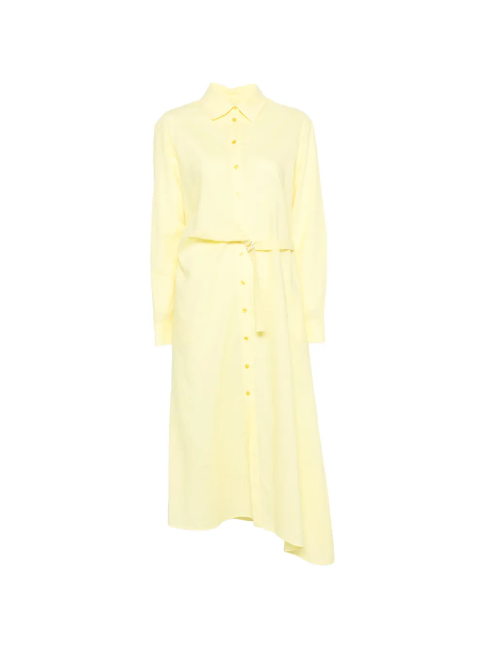 Manuel Ritz buttoned asymmetric midi dress - Giallo