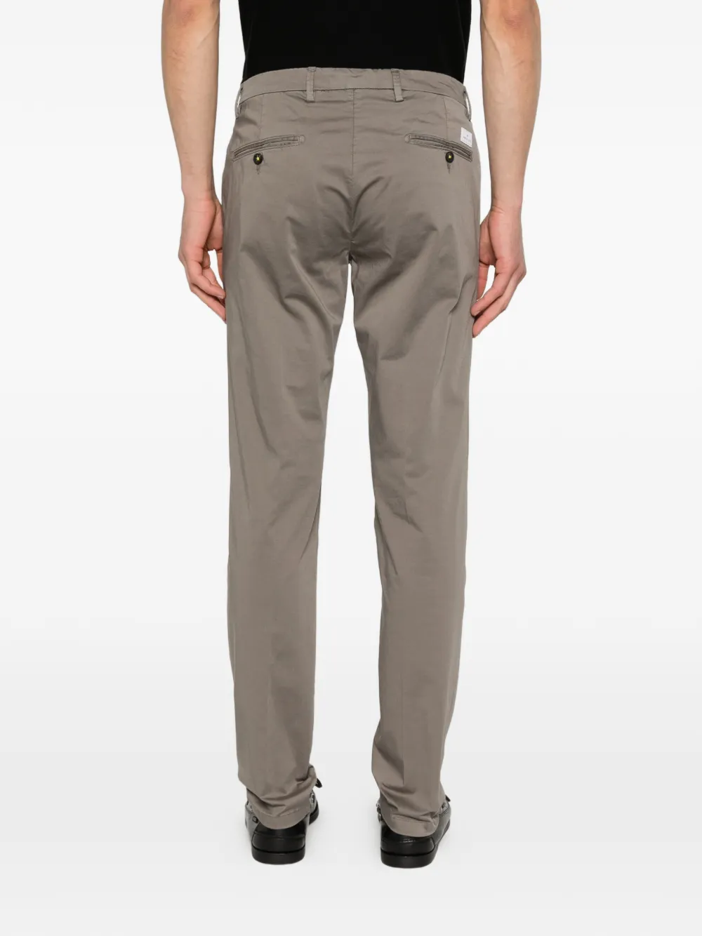 Manuel Ritz Broek met logopatch en riemlussen Bruin