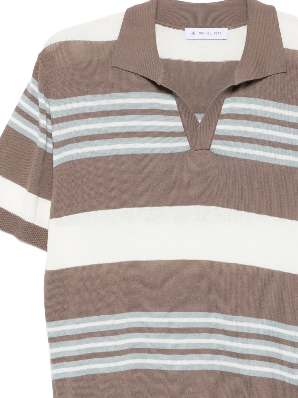  Manuel Ritz V-neck T-shirt - Brown 