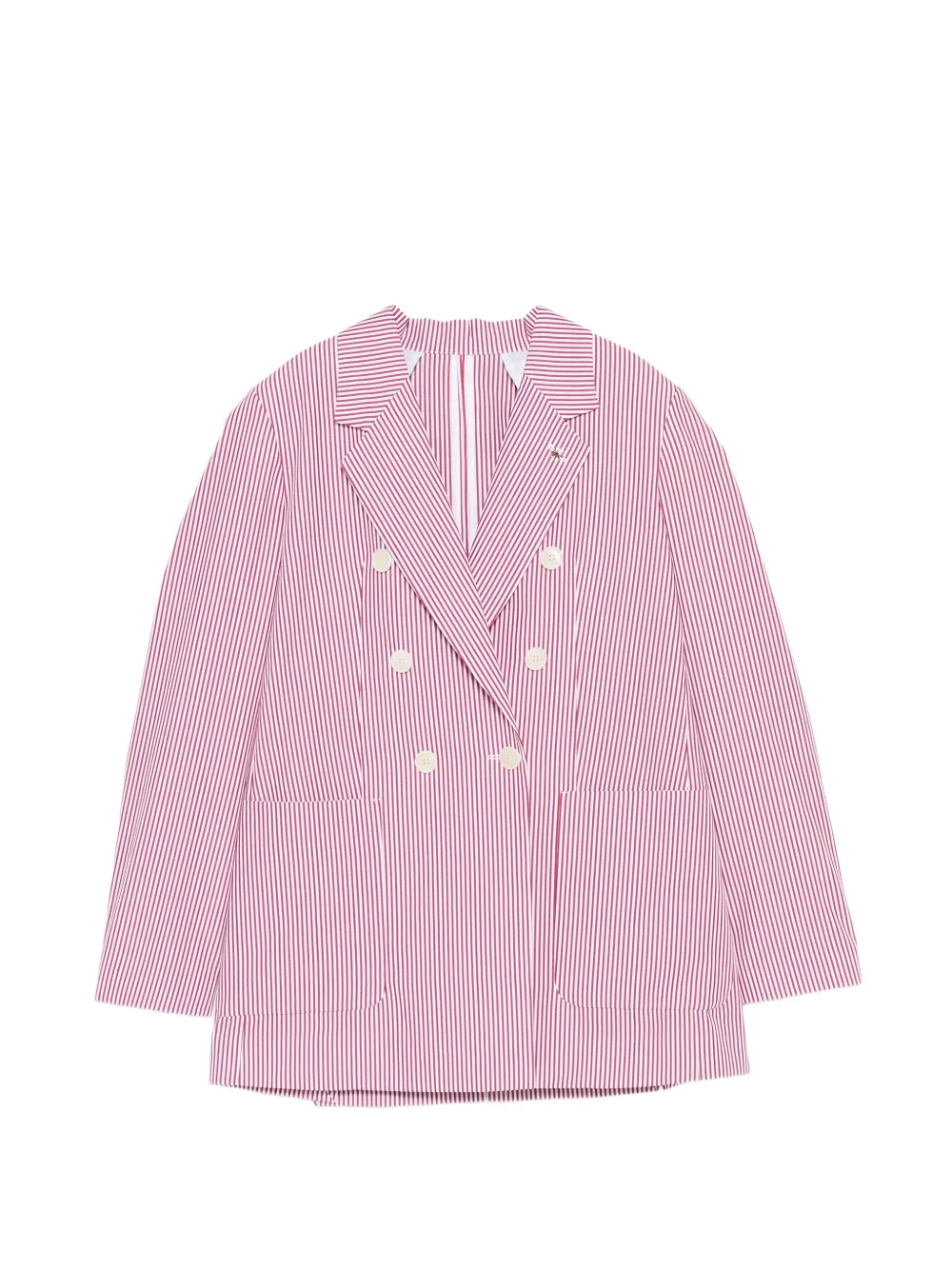 Manuel Ritz striped double-breasted jacket - Rosso
