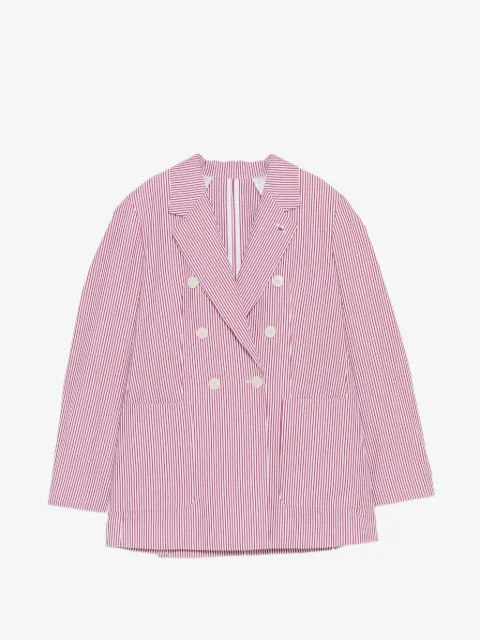 Manuel Ritz striped double-breasted jacket