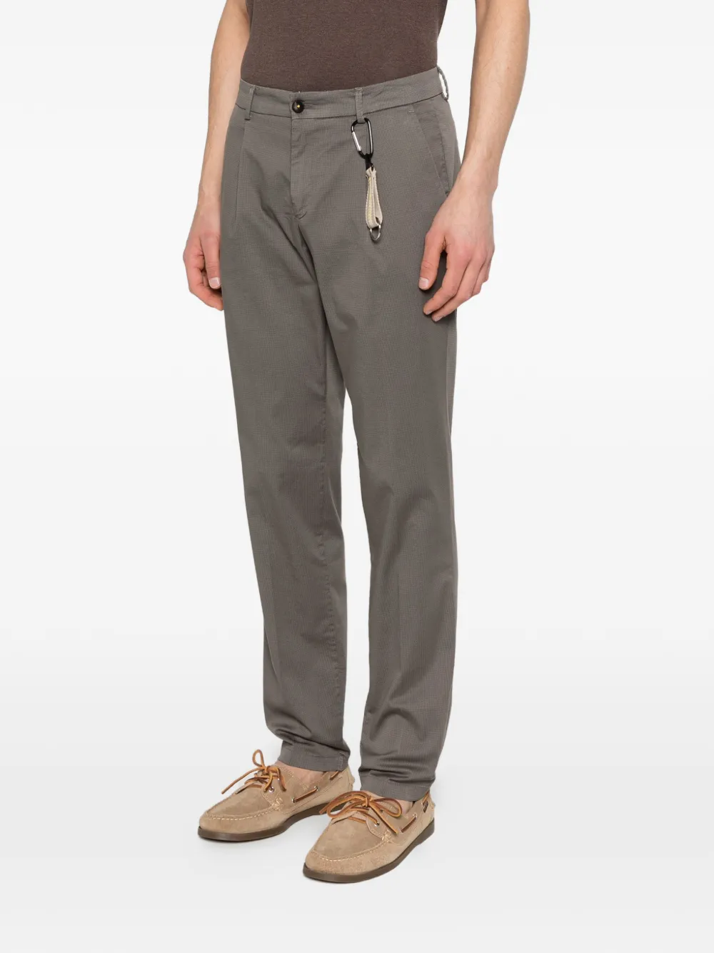  Manuel Ritz Pleated Twill Trousers - Grey 