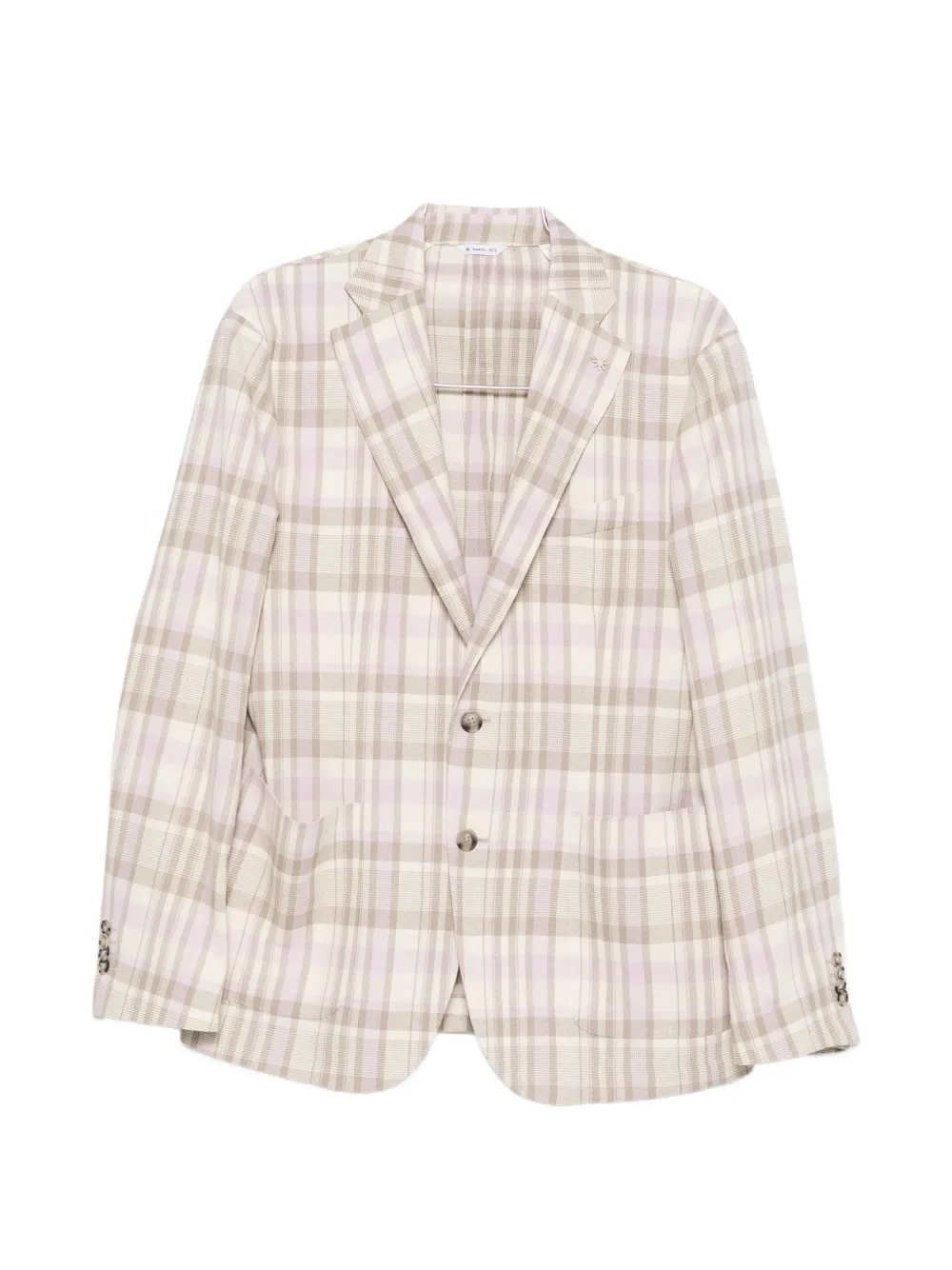 Manuel Ritz Nuvola check-pattern jacket - Toni neutri
